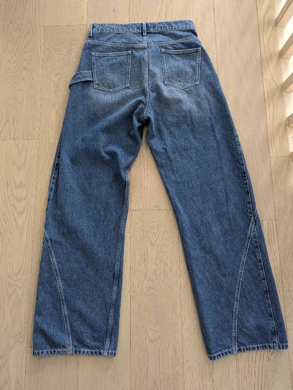 JW Anderson Blue Twisted Workwear Jeans Size 30 - Picture 4 of 7